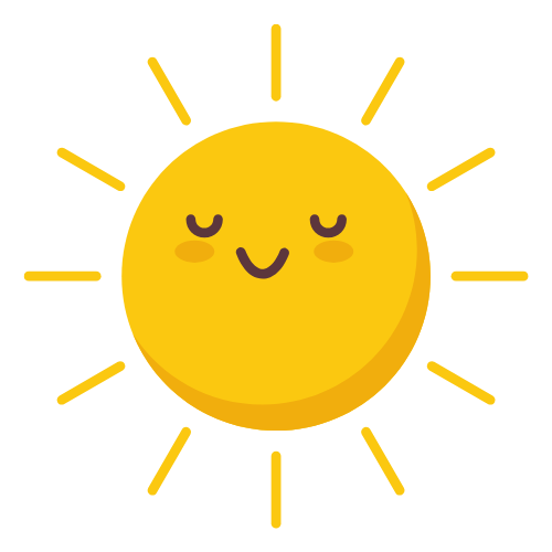 Smiling sun graphic