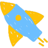 Doodle of a rocket